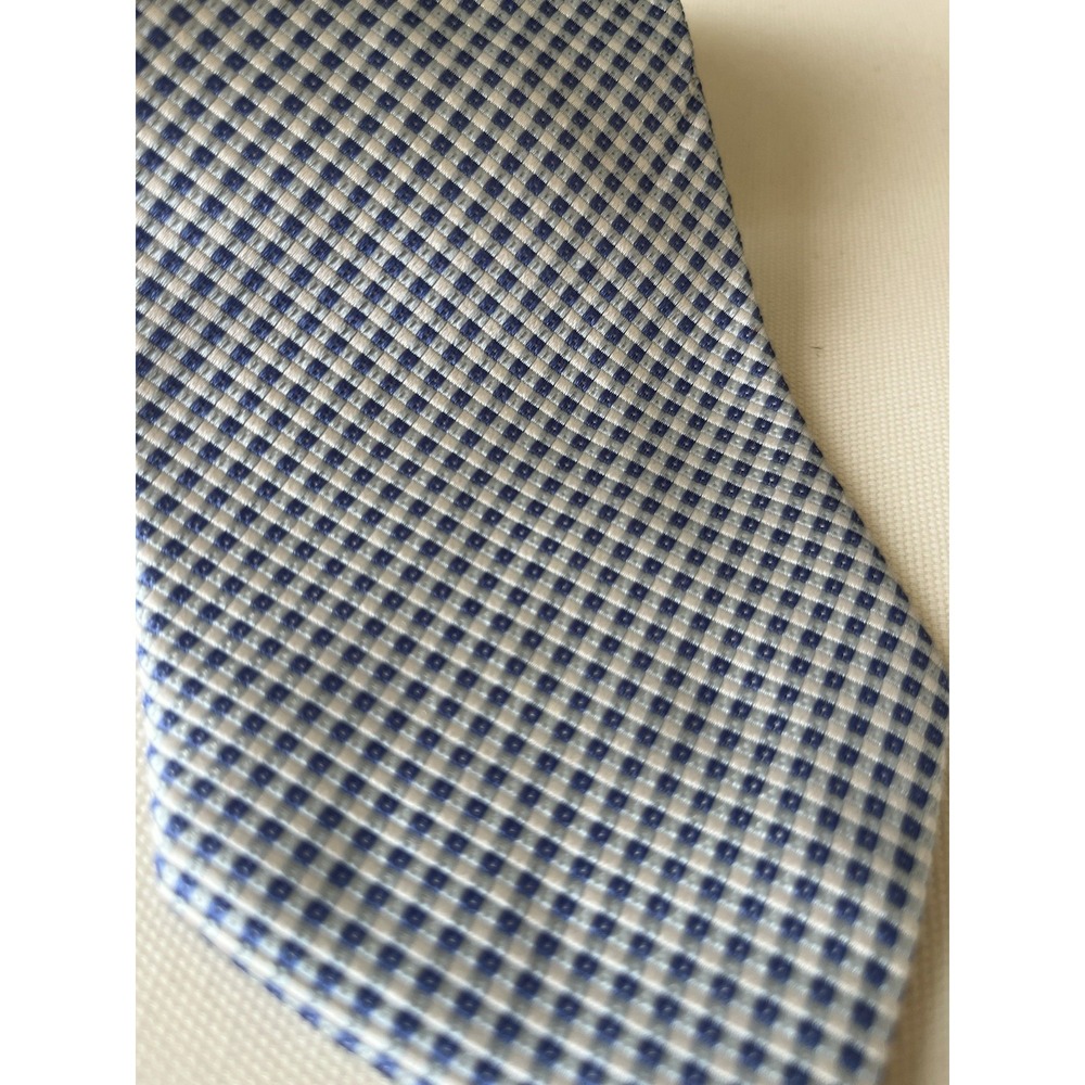 Brooks Brothers 346 Tie Pure Silk Made in USA Light Blue Check - Picture 2 of 6